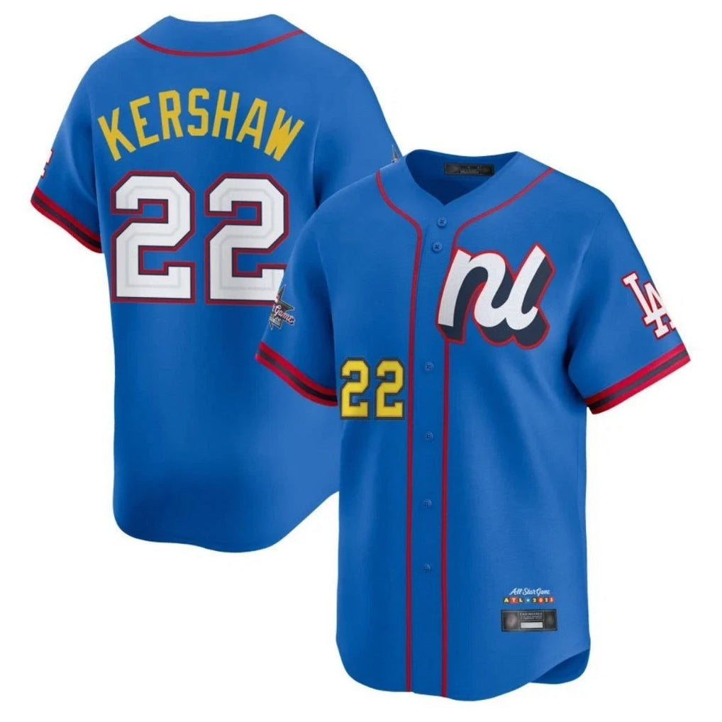 MATTH LA.Dodgers #22 Clayton Kershaw Player Blue All-Star Limited Home Stitched Jerseys
