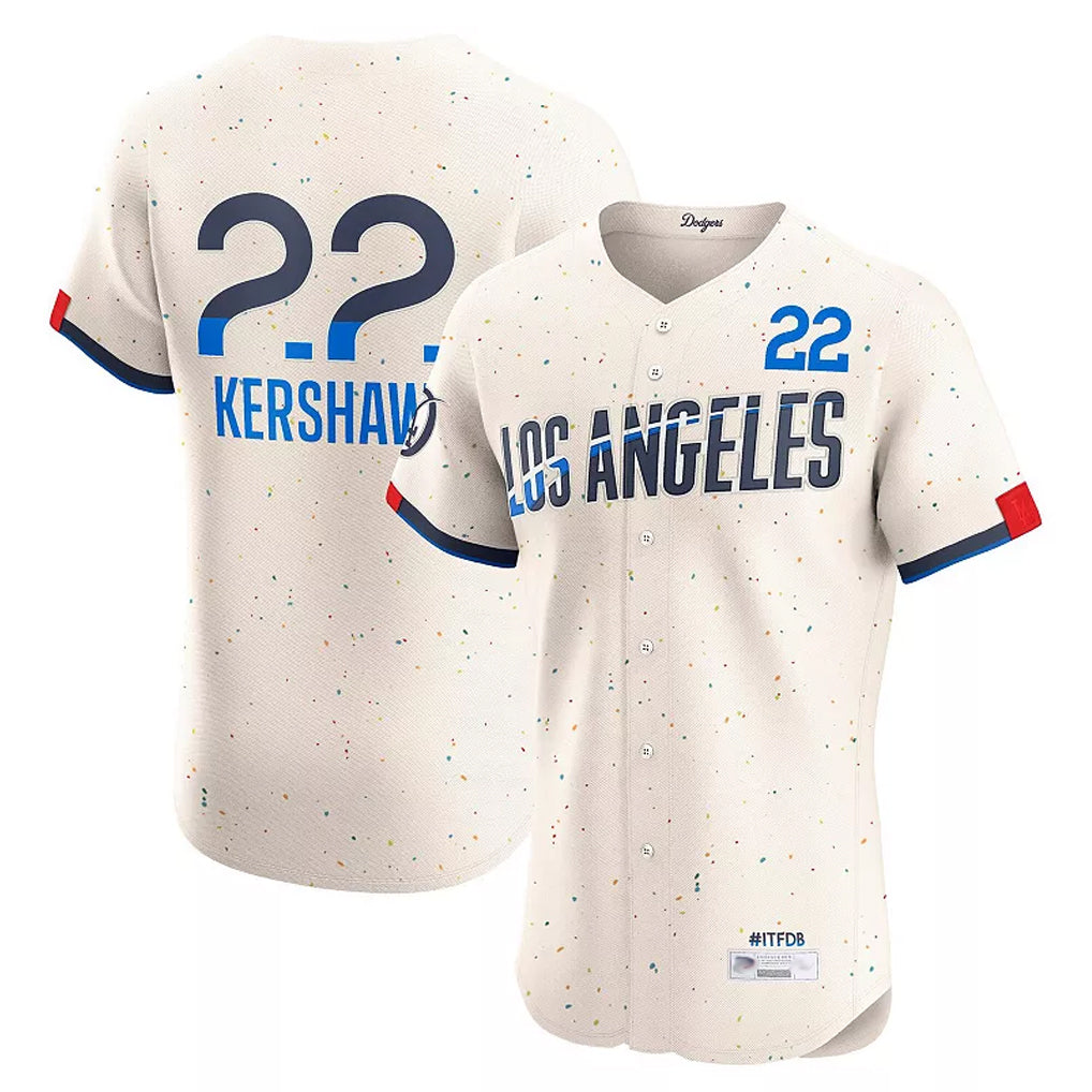 MATTH LA.Dodgers #22 Clayton Kershaw Player Cream City Connect Limited Elite Home Stitched Jerseys