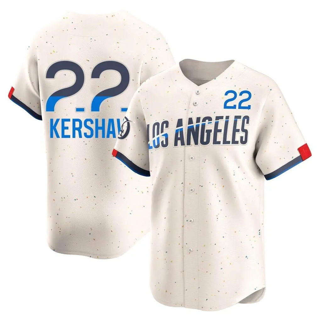 MATTH LA.Dodgers #22 Clayton Kershaw Player Cream City Connect Limited Home Stitched Jerseys