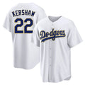 MATTH LA.Dodgers #22 Clayton Kershaw Player Gold White 2026 Collection Stadium Game Stitched Jerseys
