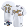 MATTH LA.Dodgers #22 Clayton Kershaw Player Gold World Series Collection Limited Home Stitched Jerseys
