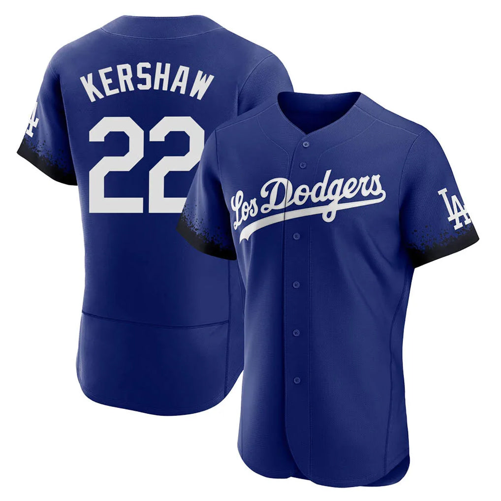 MATTH LA.Dodgers #22 Clayton Kershaw Player Royal City Connect Elite Home Stitched Jerseys