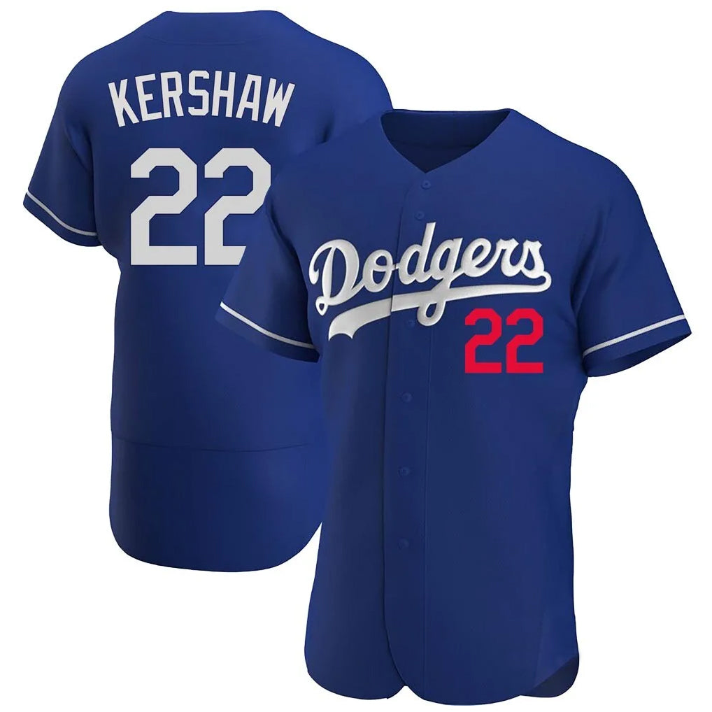 MATTH LA.Dodgers #22 Clayton Kershaw Player Royal Limited Elite Home Stitched Jerseys