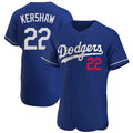 MATTH LA.Dodgers #22 Clayton Kershaw Player Royal Limited Elite Home Stitched Jerseys