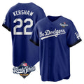 MATTH LA.Dodgers #22 Clayton Kershaw Player Royal World Series City Connect Home Game Stitched Jerseys