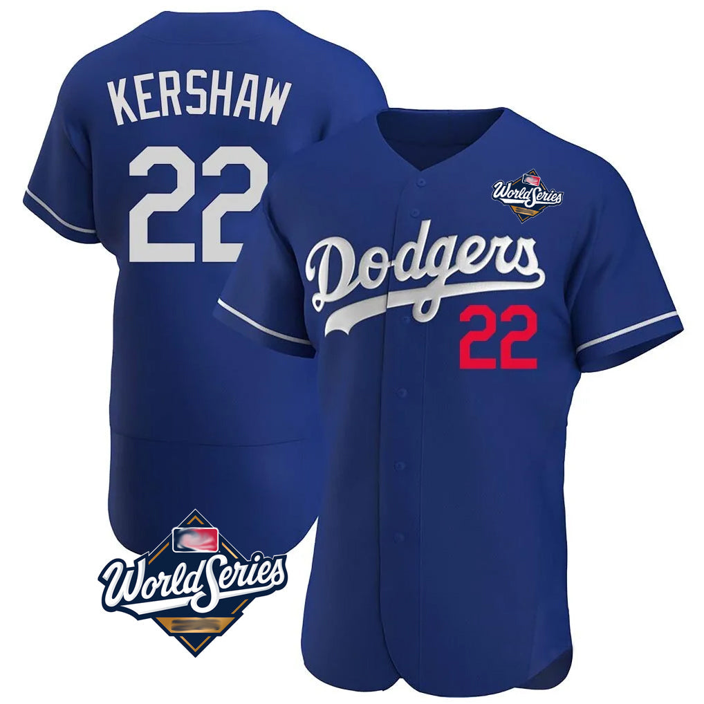 MATTH LA.Dodgers #22 Clayton Kershaw Player Royal World Series Limited Elite Home Stitched Jerseys