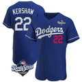MATTH LA.Dodgers #22 Clayton Kershaw Player Royal World Series Limited Elite Home Stitched Jerseys