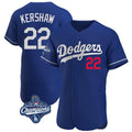 MATTH LA.Dodgers #22 Clayton Kershaw Player Royal World Series Meet Limited Elite Home Stitched Jerseys