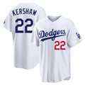 MATTH LA.Dodgers #22 Clayton Kershaw Player White Home Game Stitched Jerseys