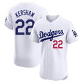 MATTH LA.Dodgers #22 Clayton Kershaw Player White Limited Elite Stitched Jerseys