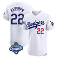 MATTH LA.Dodgers #22 Clayton Kershaw Player White World Series Meet Limited Elite Stitched Jerseys