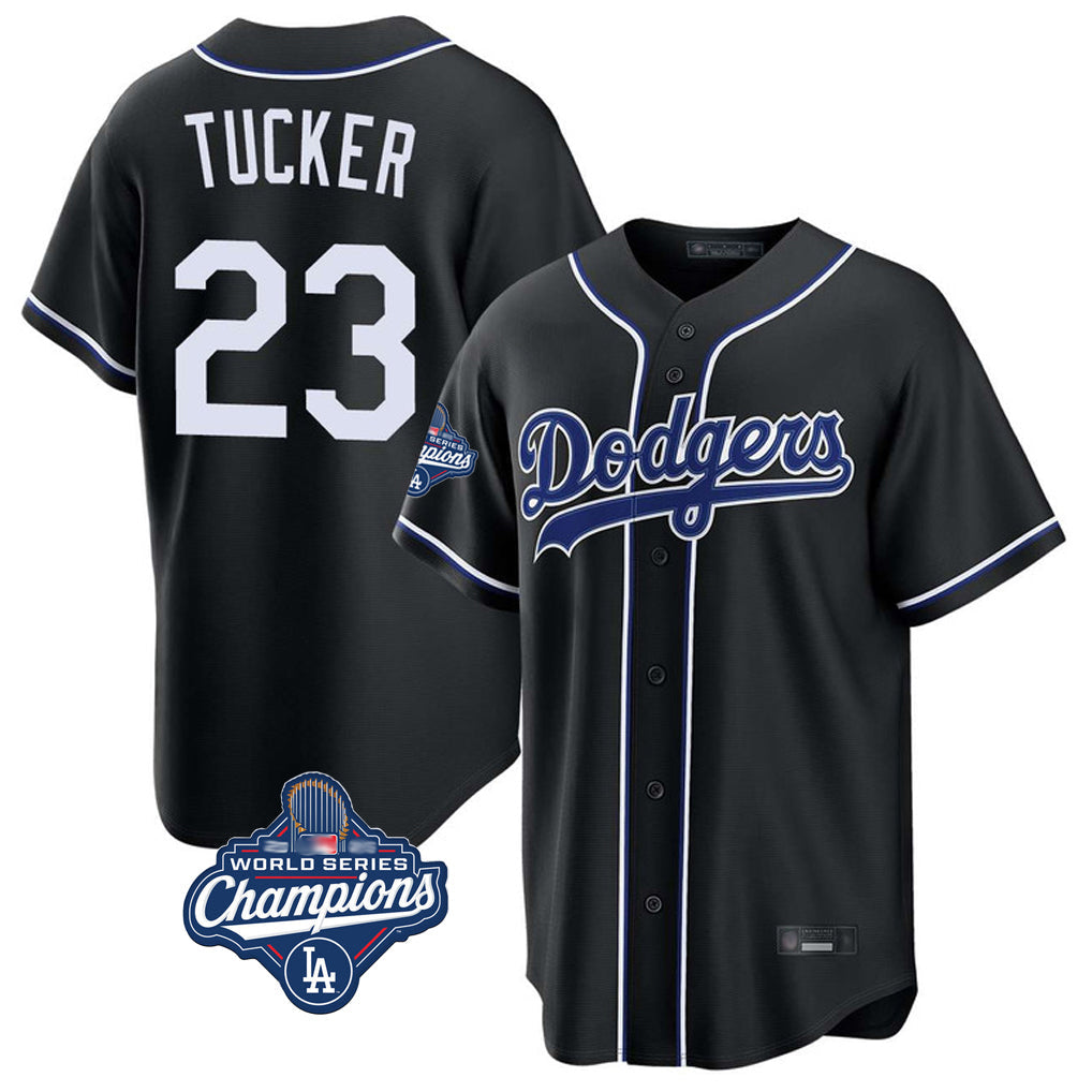 MATTH LA.Dodgers #23 Kyle Tucker Player Black World Series Meet Carbon Limited Home Stitched Jerseys