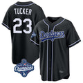 MATTH LA.Dodgers #23 Kyle Tucker Player Black World Series Meet Carbon Limited Home Stitched Jerseys