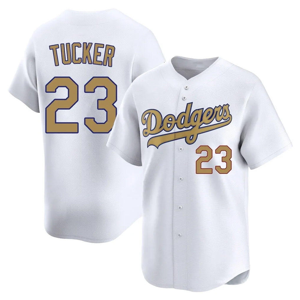 MATTH LA.Dodgers #23 Kyle Tucker Player Gold Collection Limited Home Stitched Jerseys