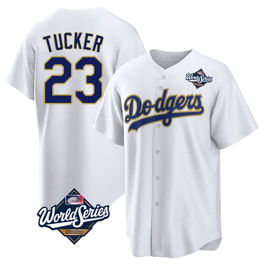 MATTH LA.Dodgers #23 Kyle Tucker Player Gold White World Series 2026 Collection Stadium Game Stitched Jerseys