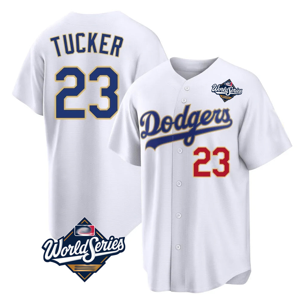 MATTH LA.Dodgers #23 Kyle Tucker Player Gold White World Series 2026 Collection Stadium Limited Stitched Jerseys