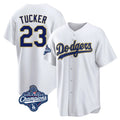 MATTH LA.Dodgers #23 Kyle Tucker Player Gold White World Series Meet 2026 Collection Stadium Game Stitched Jerseys