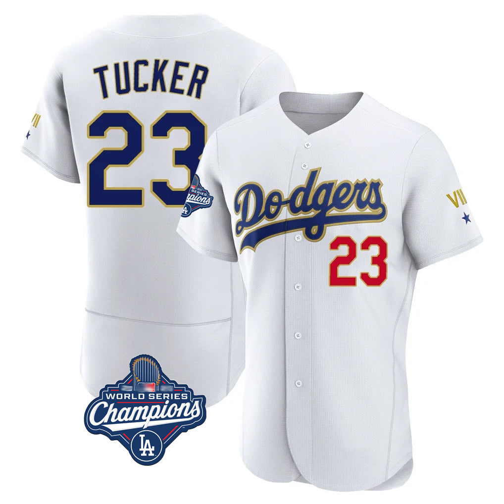 MATTH LA.Dodgers #23 Kyle Tucker Player Gold White World Series Meet 2026 Collection Stadium Limited Elite Stitched Jerseys