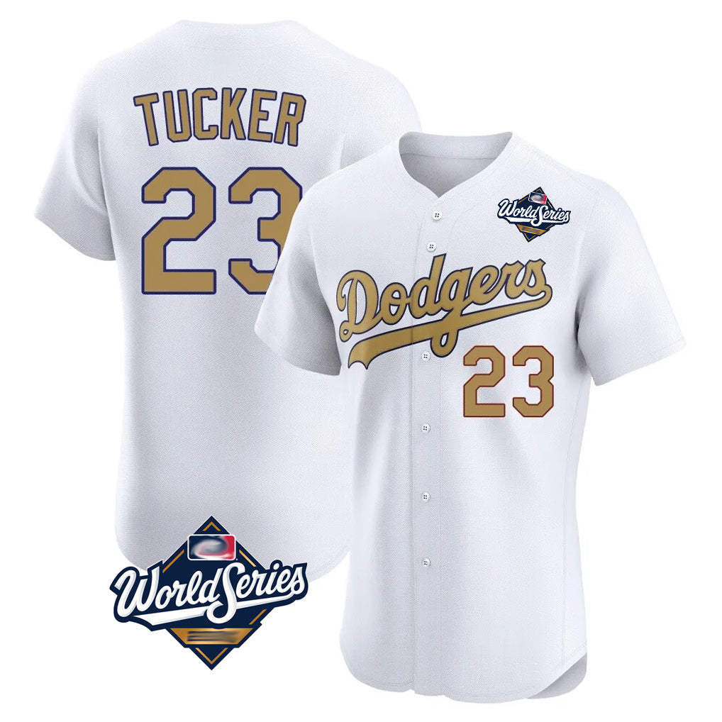 MATTH LA.Dodgers #23 Kyle Tucker Player Gold World Series Limited Elite Home Stitched Jerseys