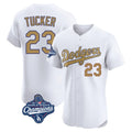 MATTH LA.Dodgers #23 Kyle Tucker Player Gold World Series Meet Limited Elite Home Stitched Jerseys