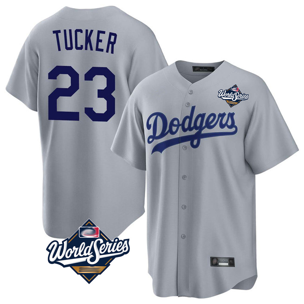 MATTH LA.Dodgers #23 Kyle Tucker Player Gray World Series Game Stitched Jerseys