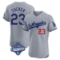 MATTH LA.Dodgers #23 Kyle Tucker Player Gray World Series Meet Limited Elite Home Stitched Jerseys