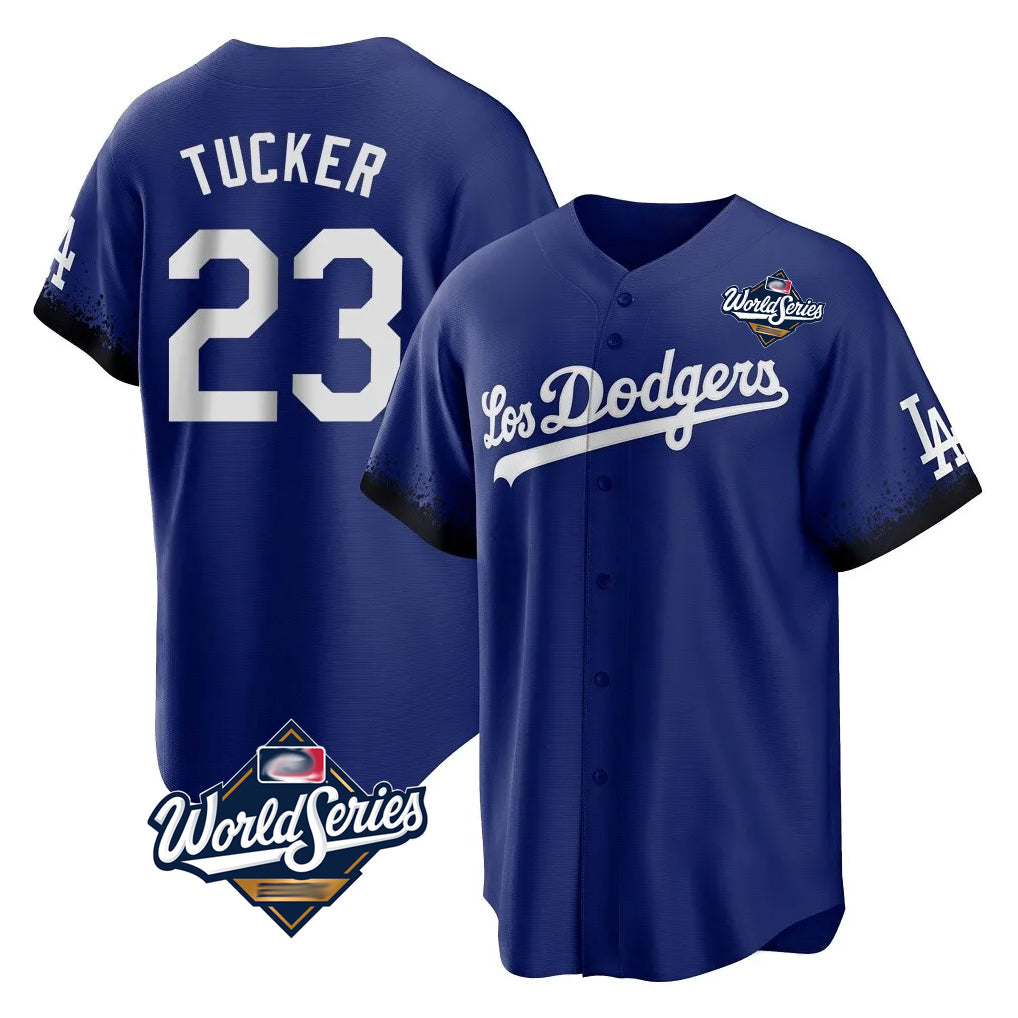 MATTH LA.Dodgers #23 Kyle Tucker Player Royal World Series City Connect Home Game Stitched Jerseys