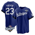 MATTH LA.Dodgers #23 Kyle Tucker Player Royal World Series City Connect Home Game Stitched Jerseys
