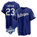 MATTH LA.Dodgers #23 Kyle Tucker Player Royal World Series Meet City Connect Home Game Stitched Jerseys