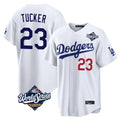 MATTH LA.Dodgers #23 Kyle Tucker Player White World Series Home Game Stitched Jerseys