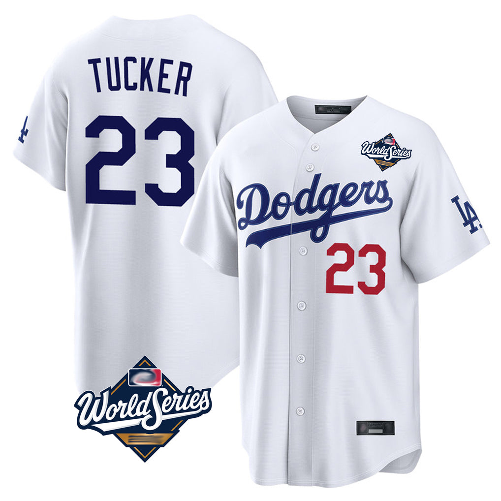 MATTH LA.Dodgers #23 Kyle Tucker Player White World Series Home Game Stitched Jerseys