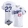 MATTH LA.Dodgers #23 Kyle Tucker Player White World Series Limited Elite Home Stitched Jerseys