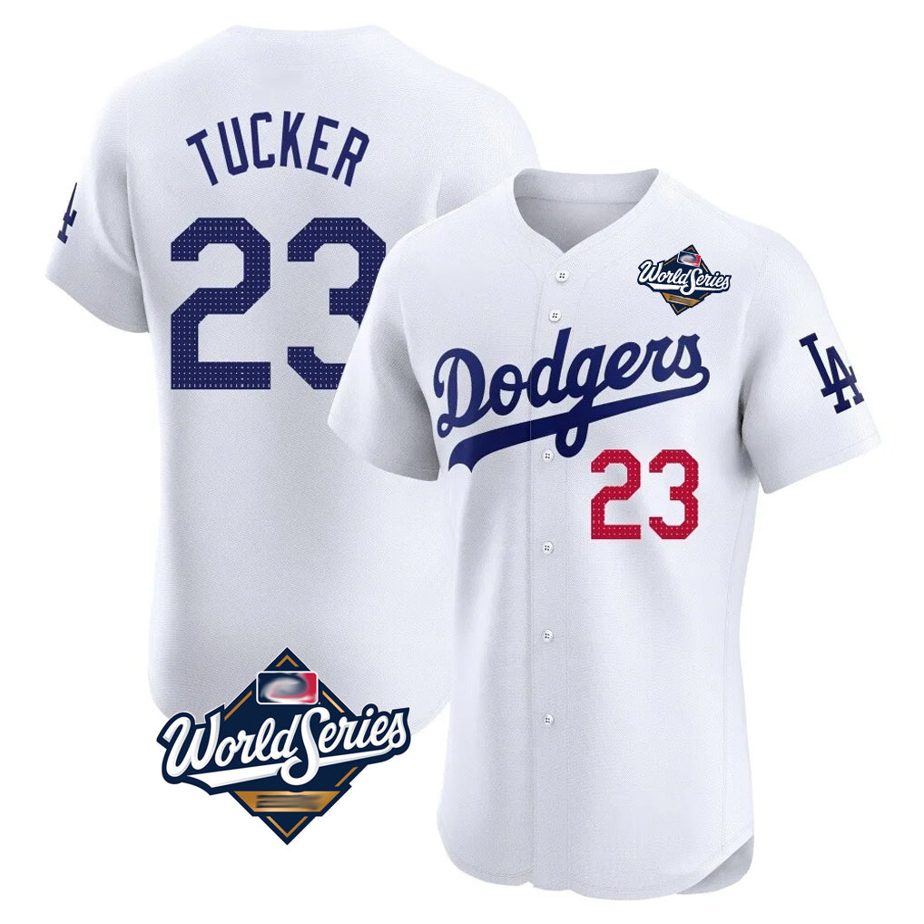 MATTH LA.Dodgers #23 Kyle Tucker Player White World Series Limited Elite Home Stitched Jerseys