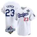 MATTH LA.Dodgers #23 Kyle Tucker Player White World Series Limited Home Stitched Jerseys