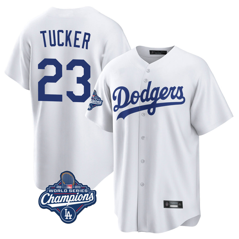 MATTH LA.Dodgers #23 Kyle Tucker Player White World Series Meet Game Home Stitched Jerseys