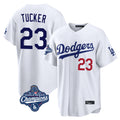 MATTH LA.Dodgers #23 Kyle Tucker Player White World Series Meet Home Game Stitched Jerseys