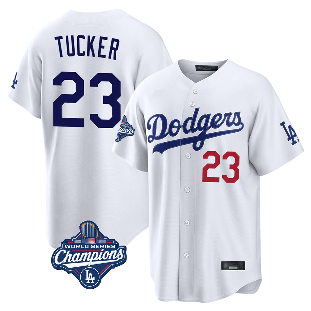 MATTH LA.Dodgers #23 Kyle Tucker Player White World Series Meet Home Game Stitched Jerseys