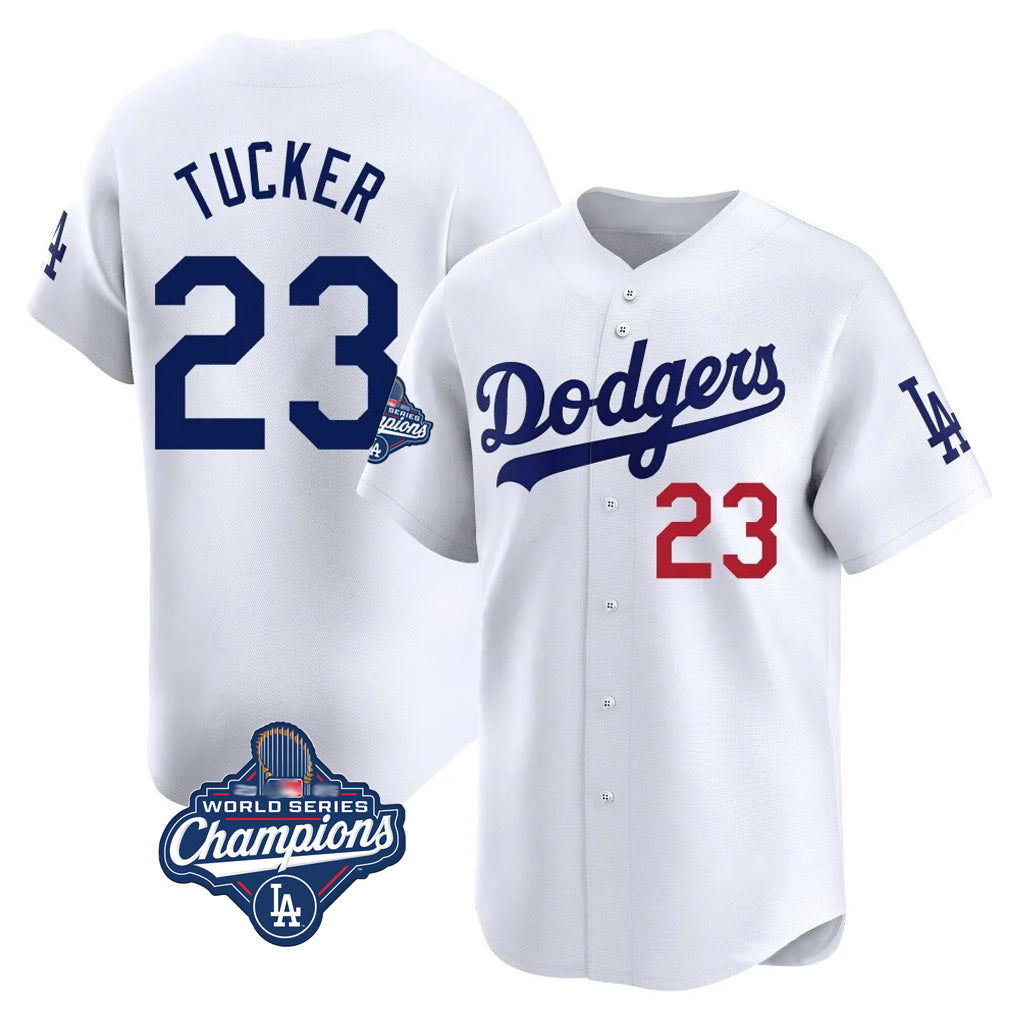MATTH LA.Dodgers #23 Kyle Tucker Player White World Series Meet Limited Home Stitched Jerseys