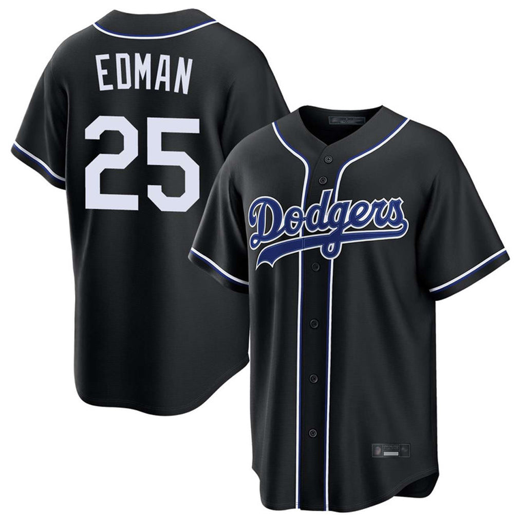 MATTH LA.Dodgers #25 Tommy Edman Player Black Carbon Limited Home Stitched Jerseys