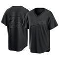 MATTH LA.Dodgers #25 Tommy Edman Player Black Pitch Fashion T-shirt Stitched Jerseys