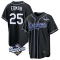 MATTH LA.Dodgers #25 Tommy Edman Player Black World Series Carbon Limited Home Stitched Jerseys