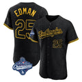 MATTH LA.Dodgers #25 Tommy Edman Player Black World Series Meet Snake Skin City Limited Elite Home Stitched Jerseys