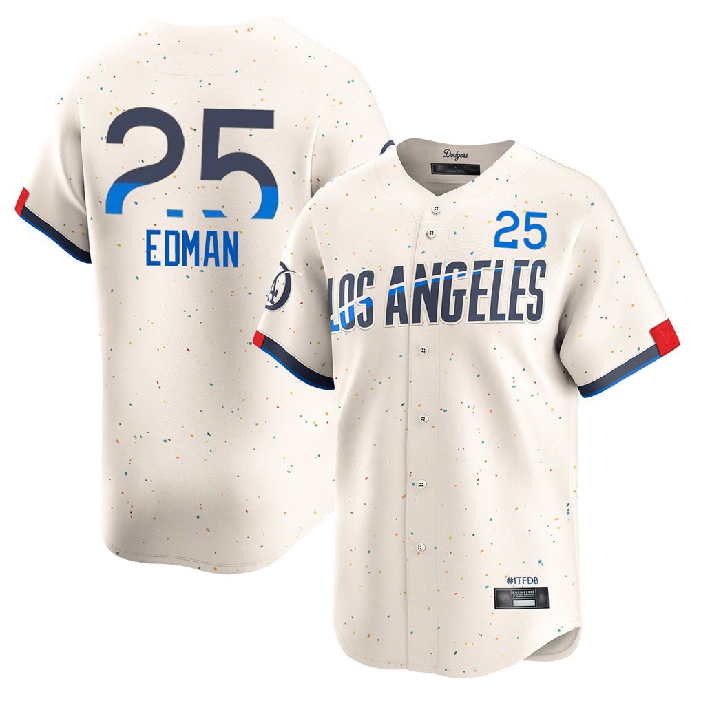 MATTH LA.Dodgers #25 Tommy Edman Player Cream City Connect Limited Home Stitched Jerseys