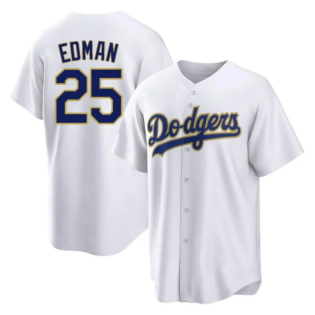 MATTH LA.Dodgers #25 Tommy Edman Player Gold White 2026 Collection Stadium Game Stitched Jerseys