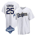 MATTH LA.Dodgers #25 Tommy Edman Player Gold White World Series Meet 2026 Collection Stadium Limited Elite Stitched Jerseys