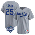 MATTH LA.Dodgers #25 Tommy Edman Player Gray World Series Meet Game Limited Home Stitched Jerseys