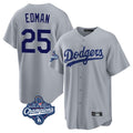 MATTH LA.Dodgers #25 Tommy Edman Player Gray World Series Meet Game Stitched Jerseys