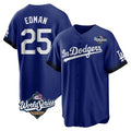 MATTH LA.Dodgers #25 Tommy Edman Player Royal World Series City Connect Home Game Stitched Jerseys