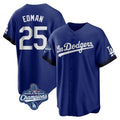 MATTH LA.Dodgers #25 Tommy Edman Player Royal World Series Meet City Connect Home Game Stitched Jerseys