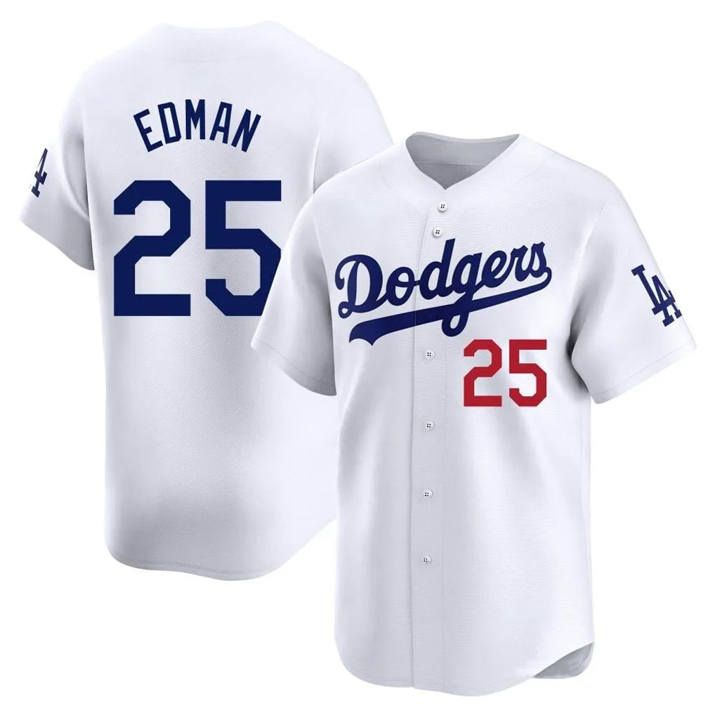MATTH LA.Dodgers #25 Tommy Edman Player White Limited Home Stitched Jerseys